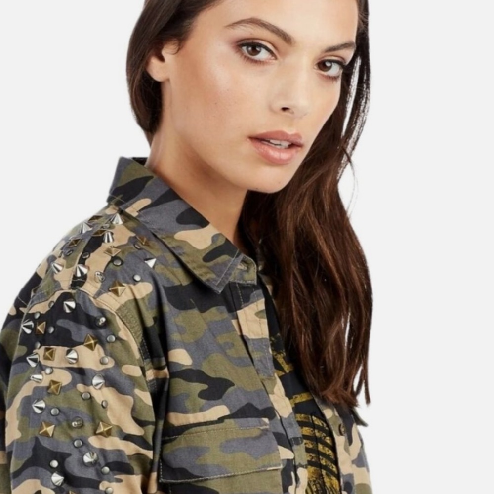 True religion Studded Camo Shirt